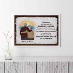 Nous Sommes Ensemble - Cadeaux Personalisés | Poster Pour Vieux Couple, Saint-Valentin -Vivelamode Soldes Magasin FR 0606S3