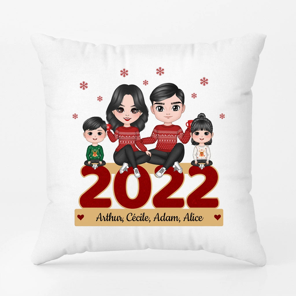 Noël De Famille - Cadeau Personnalisé | Coussin Pour Famille Noël 1 Noël De Famille - Cadeau Personnalisé | Coussin Pour Famille Noël