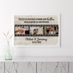 Toutes Les Histoires D'Amour - Poster Personnalisé Mariage -Vivelamode Soldes Magasin FR 0619S3