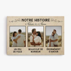 Notre Histore - Cadeau Personnalisé | Toile Pour Couples Amoureux