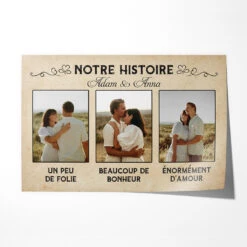 Notre Histore - Cadeau Personnalisé | Poster Pour Couples Amoureux