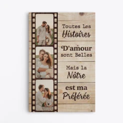 Toutes Les Histoires D'Amour - Cadeau Personnalisé | Toile Pour Couples/Amoureux