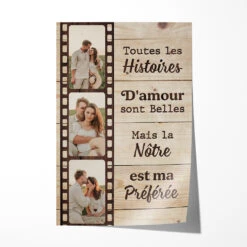 Poster Toutes Les Histoires D'Amour Personnalisé Couple