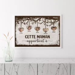 Cette Mamie Appartient À - Cadeau Personnalisé | Poster Pour Mamie Maman -Vivelamode Soldes Magasin FR 0733S4