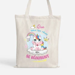 Que Tous Tes Rêves Se Réalisent - Cadeau Personnalisé | Tote Bag Pour Enfant