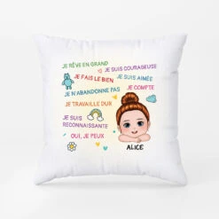 Je Rêve En Grand - Cadeau Personnalisé | Coussin Pour Enfant