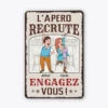 L'Apero Recrute, Engagez-Vous - Cadeau Personnalisé | Plaque En Métal Humour -Vivelamode Soldes Magasin fr1 71e337f6 4d8e 4d15 af16 528c25a598a2