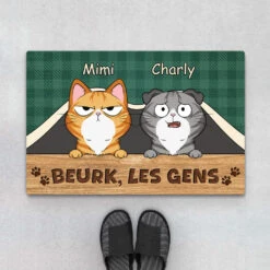 Beurk, Les Gens Version Chats - Cadeau Personnalisé | Paillasson Pour Amoureux Des Chats