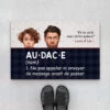 Définition D'Audace Avec Visages - Cadeau Personnalisé | Paillasson Pour Couple -Vivelamode Soldes Magasin fr1 a98e0885 5c40 4790 9834 c13d0dd48016