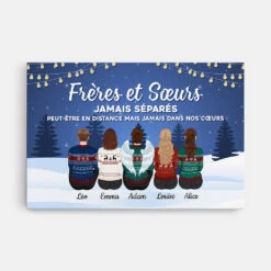 L'Amour Entre Frères Et Sœurs Est Éternel- Cadeau Personnalisé | Toile Pour Famille