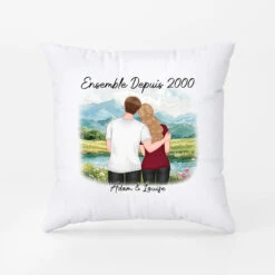 Ensemble Depuis Version Montagnes - Cadeau Personnalisé | Coussin Pour Couple