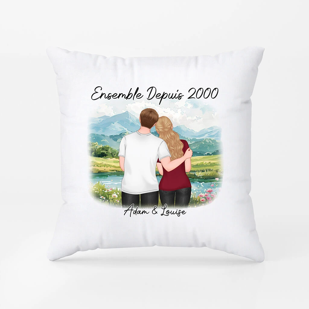 Ensemble Depuis Version Montagnes - Cadeau Personnalisé | Coussin Pour Couple 1 Ensemble Depuis Version Montagnes - Cadeau Personnalisé | Coussin Pour Couple