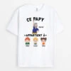 Ce Papy Appartient À Ces Petits-Enfants Adorables - Cadeau Personnalisé | T-Shirt Pour Papy