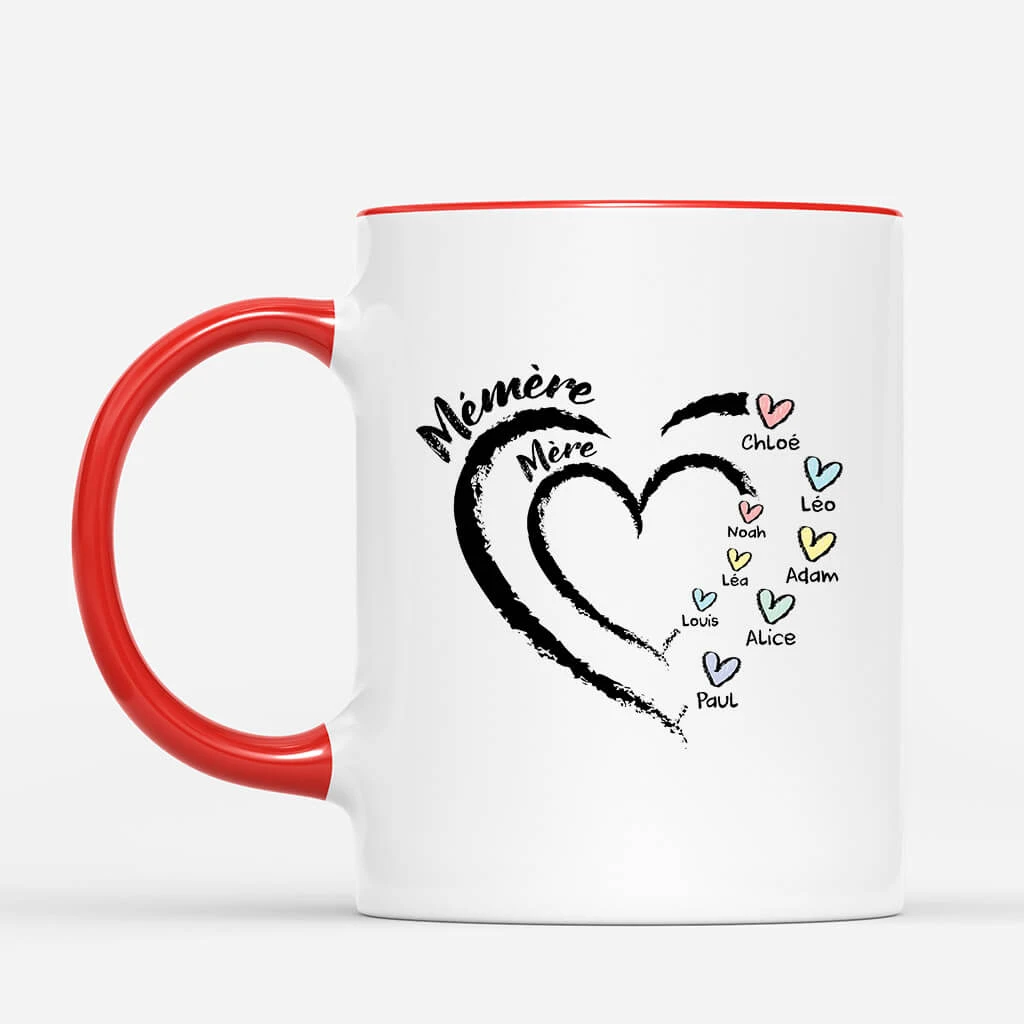 Mamie Version Cœur Dessiné Au Crayon Pastel - Cadeau Personnalisé | Mug Pour Mamie 2 Mamie Version Cœur Dessiné Au Crayon Pastel - Cadeau Personnalisé | Mug Pour Mamie – Image 2