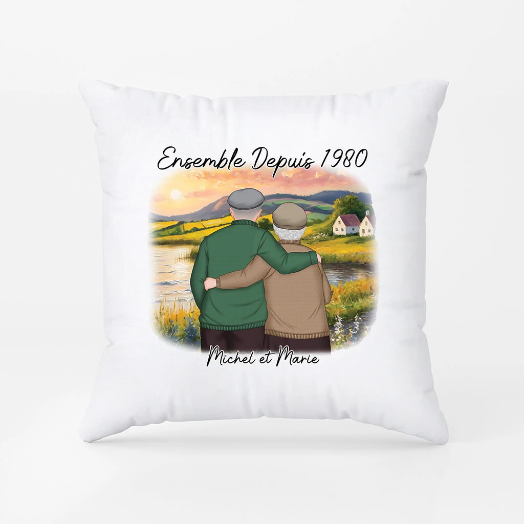 Ensemble Depuis Version Montagnes - Cadeau Personnalisé | Coussin Pour Couple 2 Ensemble Depuis Version Montagnes - Cadeau Personnalisé | Coussin Pour Couple – Image 2