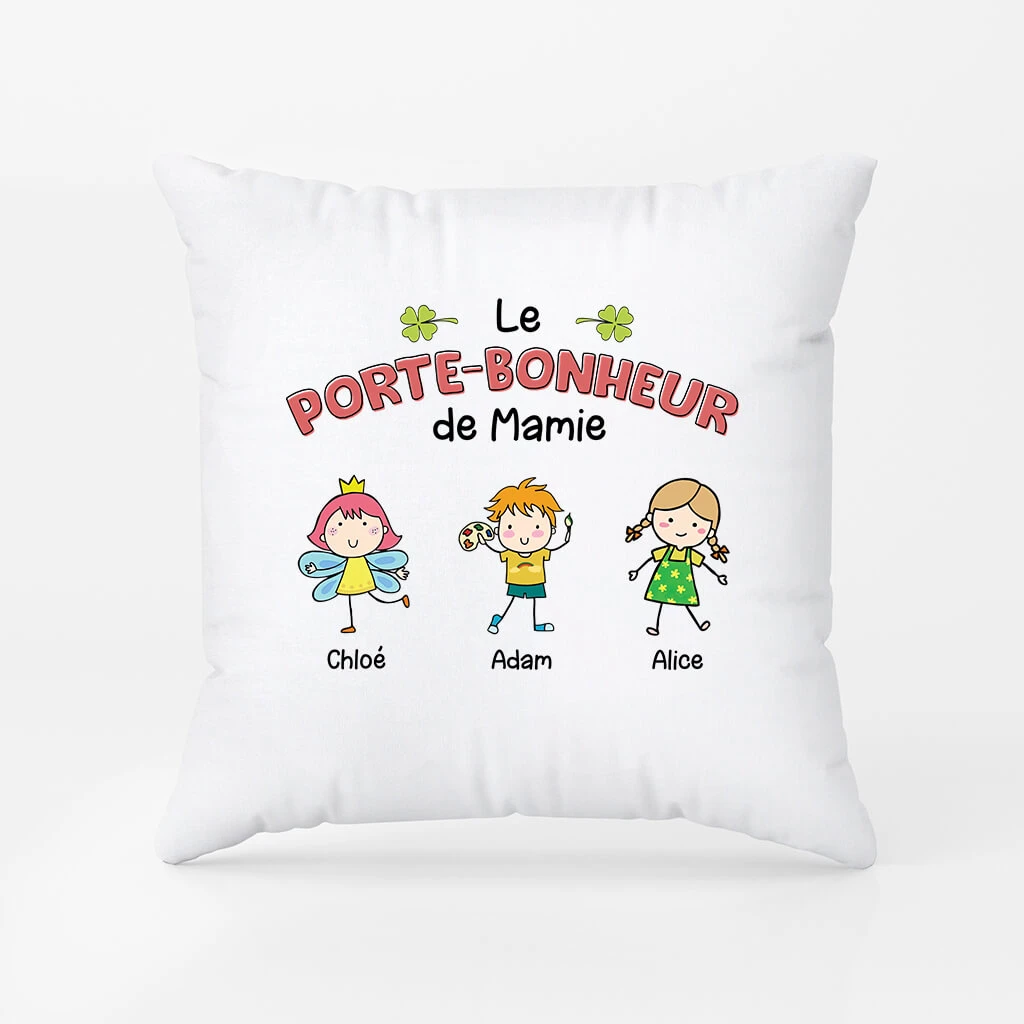 Le Porte-Bonheur De Mamie - Cadeau Personnalisé | Coussin Pour Mamie 1 Le Porte-Bonheur De Mamie - Cadeau Personnalisé | Coussin Pour Mamie